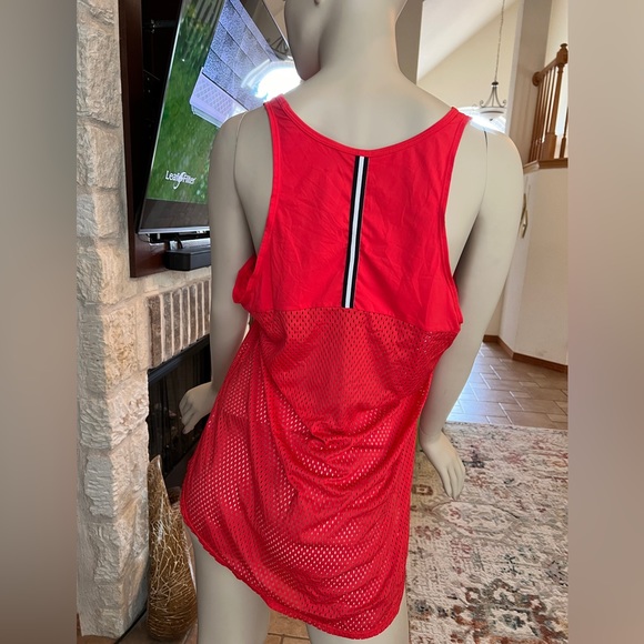 NWOT Zella Red Mesh Tank Top Size XL - Picture 4 of 10